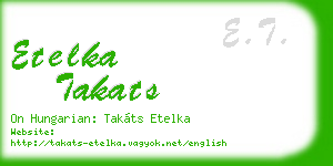 etelka takats business card
